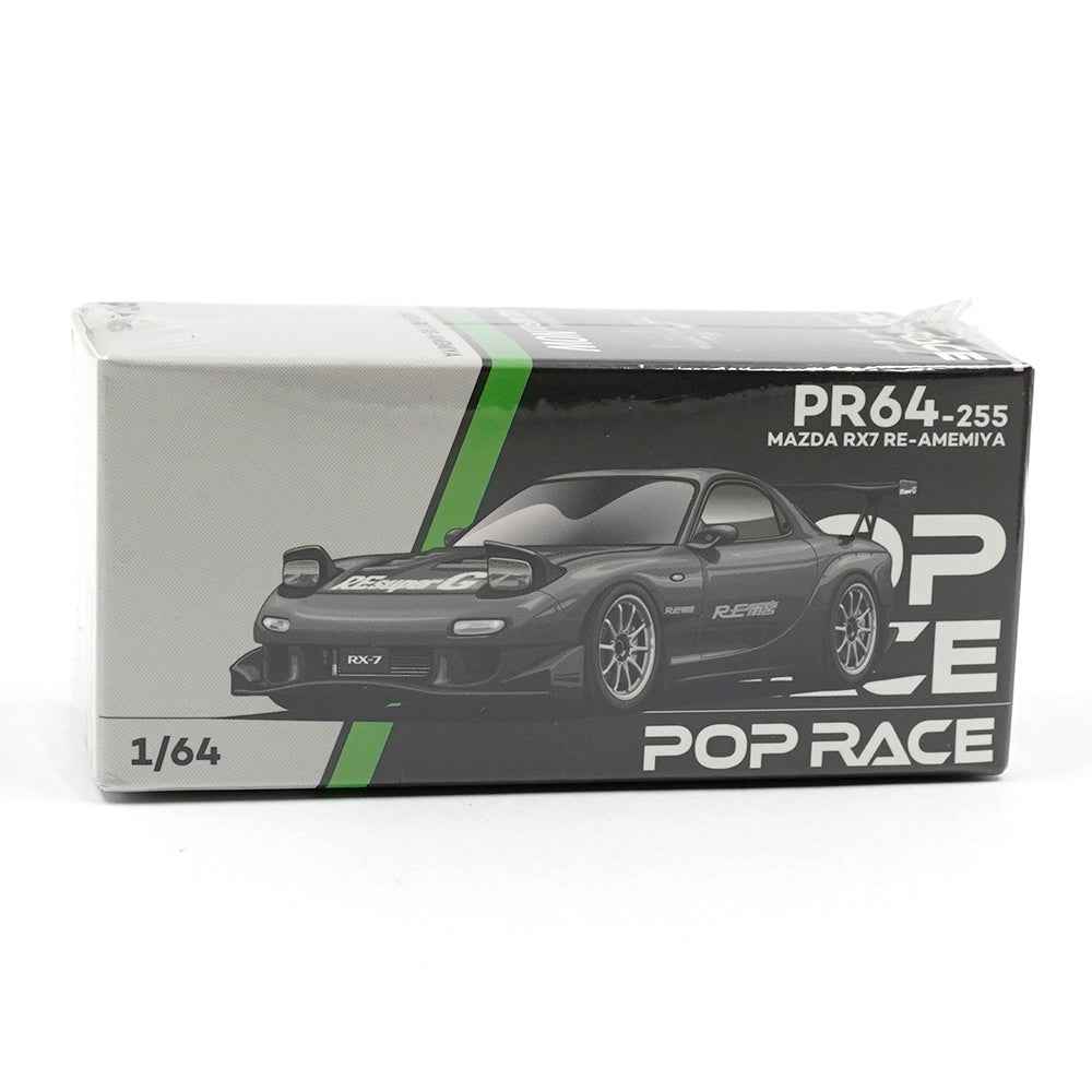 Pop Race 64-0255 1/64 Mazda RX7 Re-Amemiya Gun Metal - Image 8