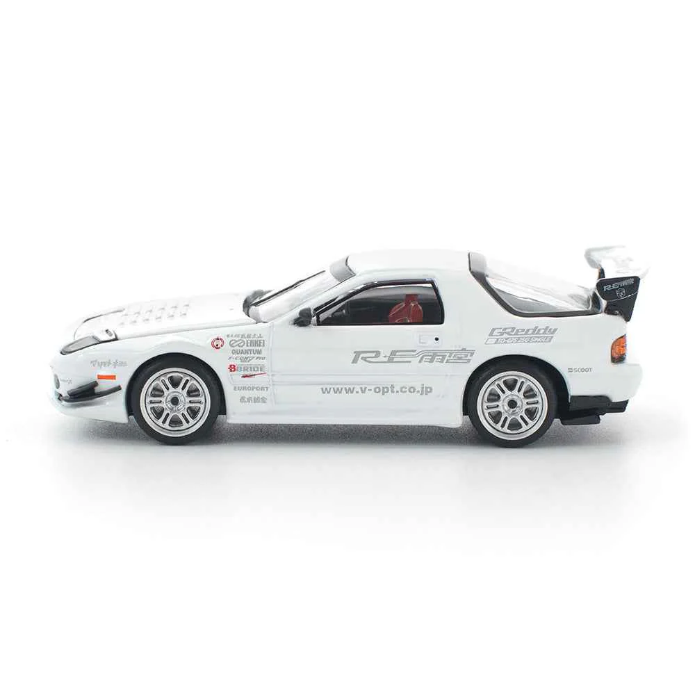 Pop Race 64-0260 1/64 Mazda RX7 FC3S Re-Amemiya White - Image 4