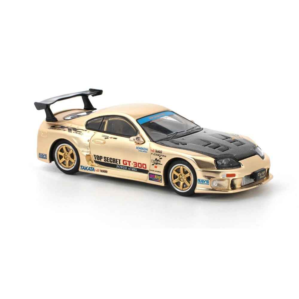Pop Race 64-0277 1/64 Top Secret GT300 Supra Chrome Gold - Image 6