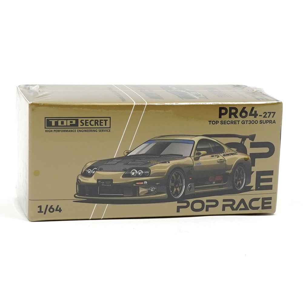 Pop Race 64-0277 1/64 Top Secret GT300 Supra Chrome Gold - Image 7