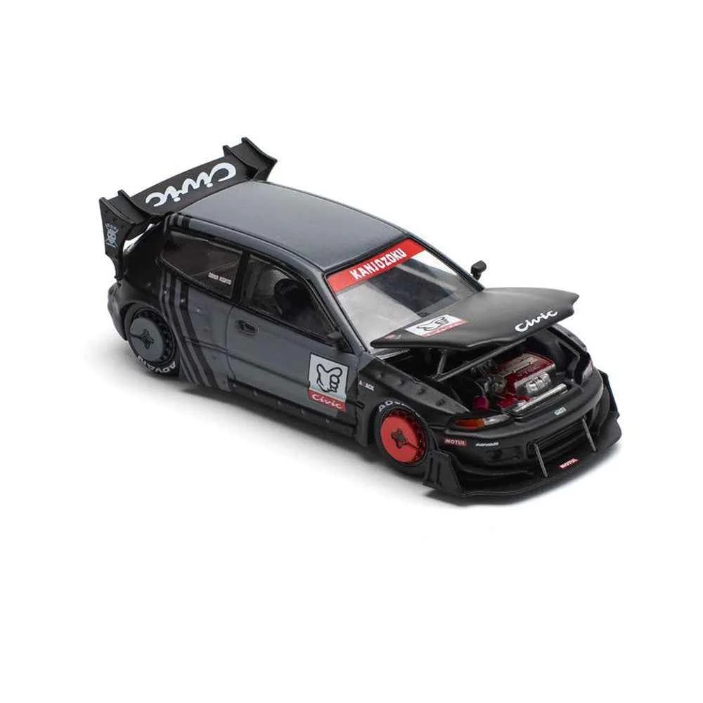 Pop Race PR64-0163 1/64 Pandem Civic EG6 Kanjozoku - Image 3