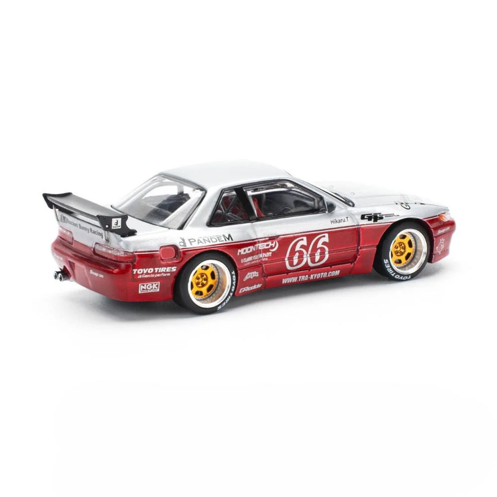 Pop Race PR64-0258 1/64 Pandem Silvia S13 Moontech Red - Image 3