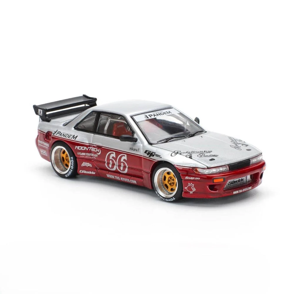 Pop Race PR64-0258 1/64 Pandem Silvia S13 Moontech Red - Image 5