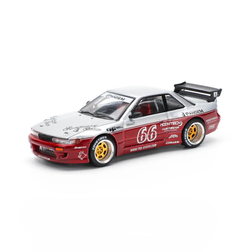 Pop Race PR64-0258 1/64 Pandem Silvia S13 Moontech Red - Image 6