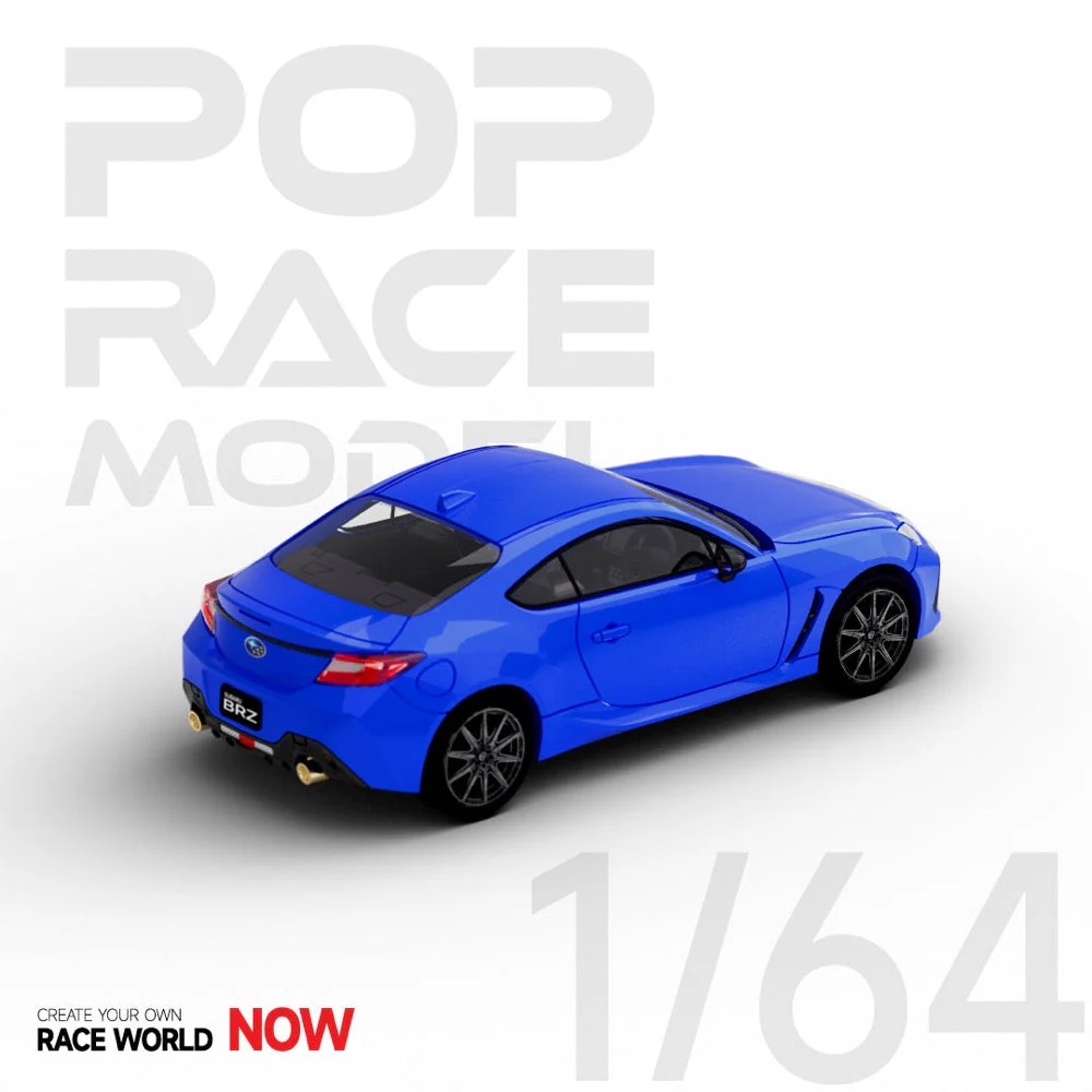 Pop Race PR64-SBRZ-BL01 1/64 Subaru BRZ 2022 WR Blue - Image 2