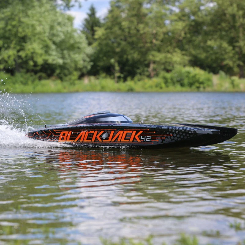 Pro Boat Blackjack 42 inch 8S Brushless RC Catamaran (Black/Orange) PRB08043T1 - Image 17