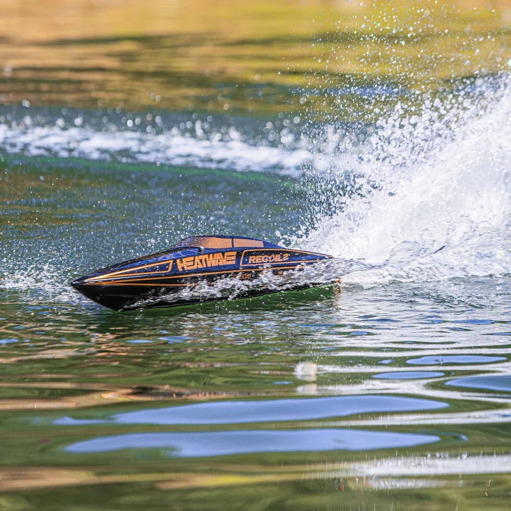 Pro Boat Heatwave Recoil 2 V2 26in Self Righting Brushless Black Gold RC Boat PRB08041V2T1 - Image 11