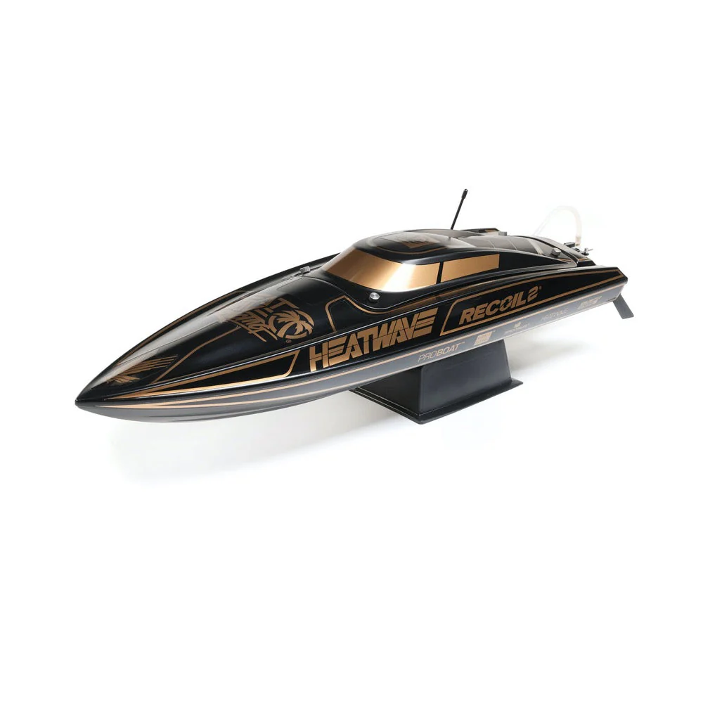 Pro Boat Heatwave Recoil 2 V2 26in Self Righting Brushless Black Gold RC Boat PRB08041V2T1 - Image 3