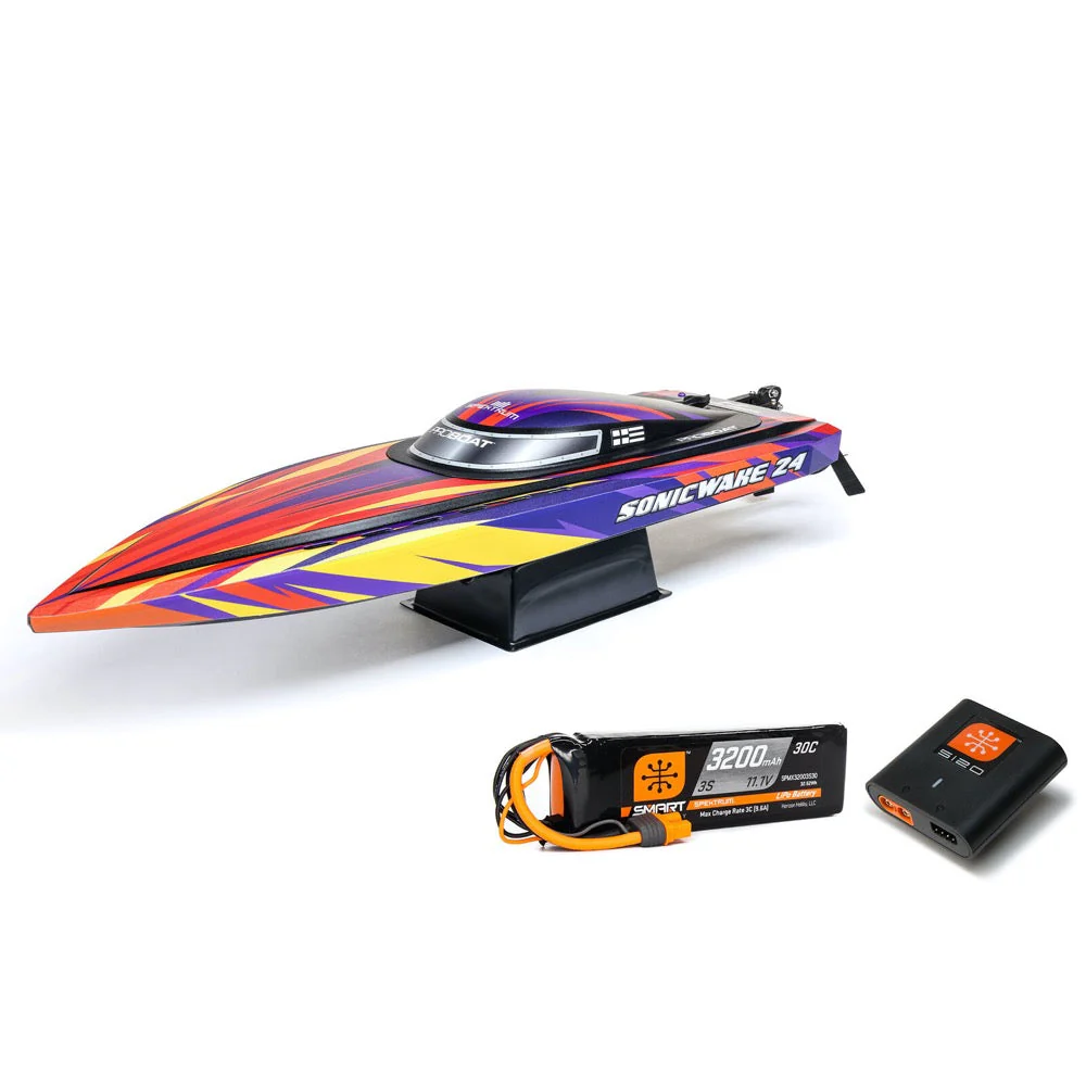 Pro Boat PRB-1992T1 Sonicwake 24inch Self-Righting Brushless Deep-V Boat RTR Red - Image 14