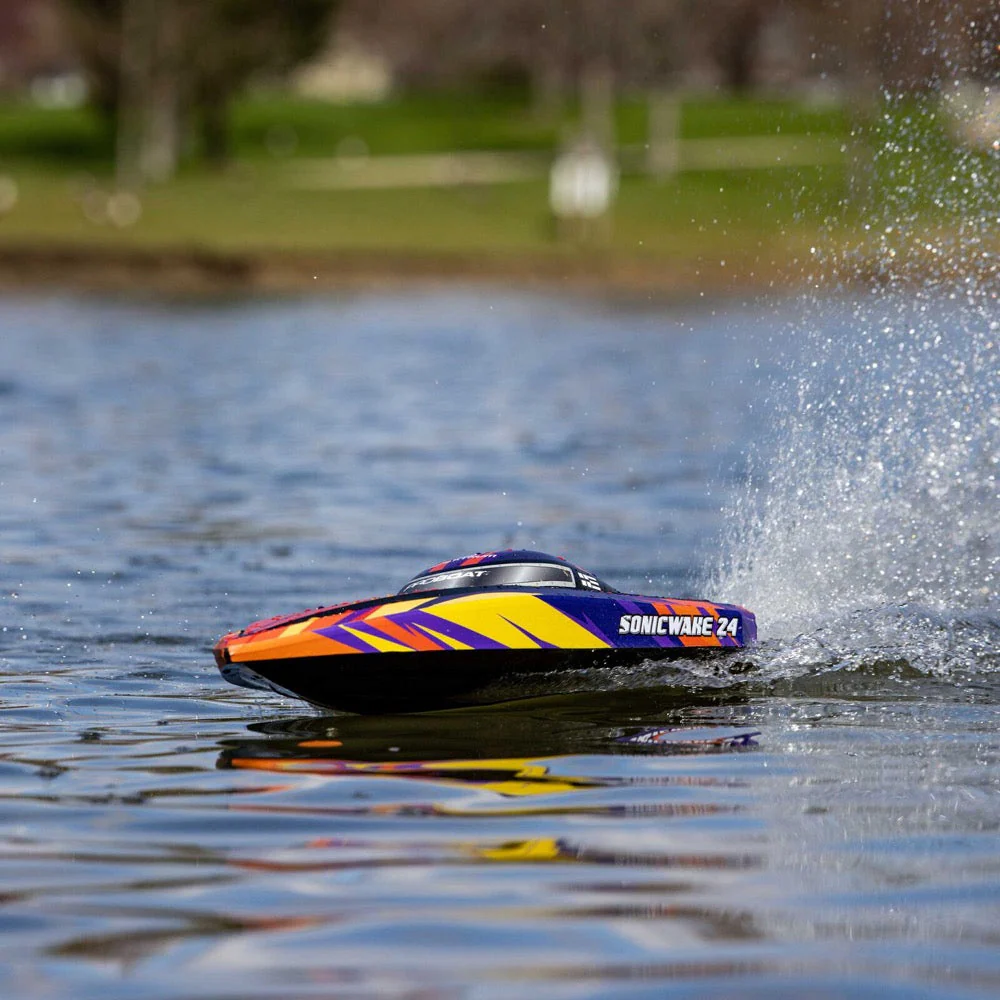 Pro Boat PRB-1992T1 Sonicwake 24inch Self-Righting Brushless Deep-V Boat RTR Red - Image 19