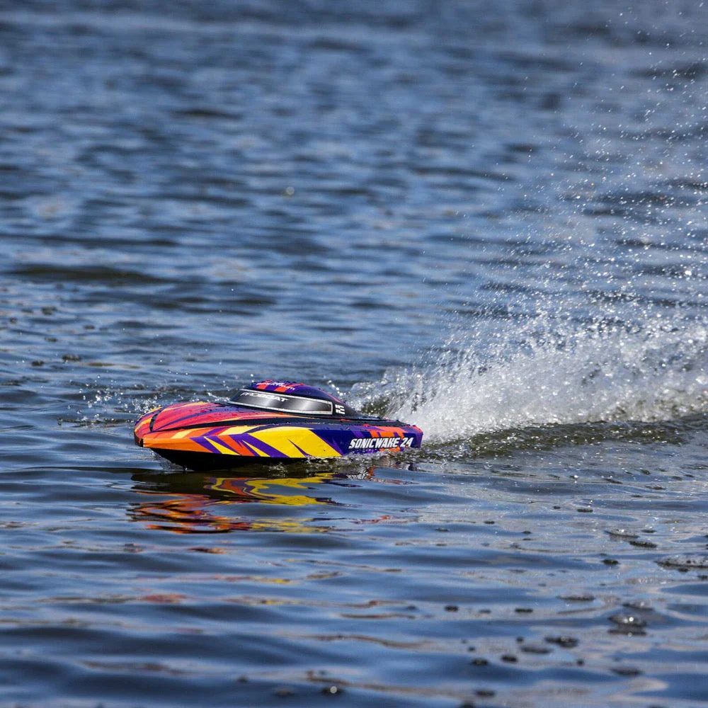 Pro Boat PRB-1992T1 Sonicwake 24inch Self-Righting Brushless Deep-V Boat RTR Red - Image 21