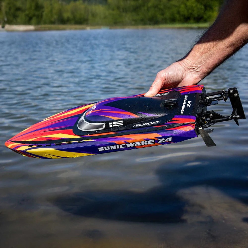 Pro Boat PRB-1992T1 Sonicwake 24inch Self-Righting Brushless Deep-V Boat RTR Red - Image 23