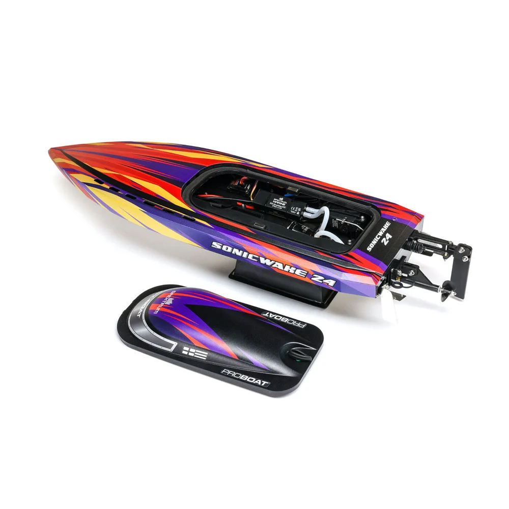 Pro Boat PRB-1992T1 Sonicwake 24inch Self-Righting Brushless Deep-V Boat RTR Red - Image 8