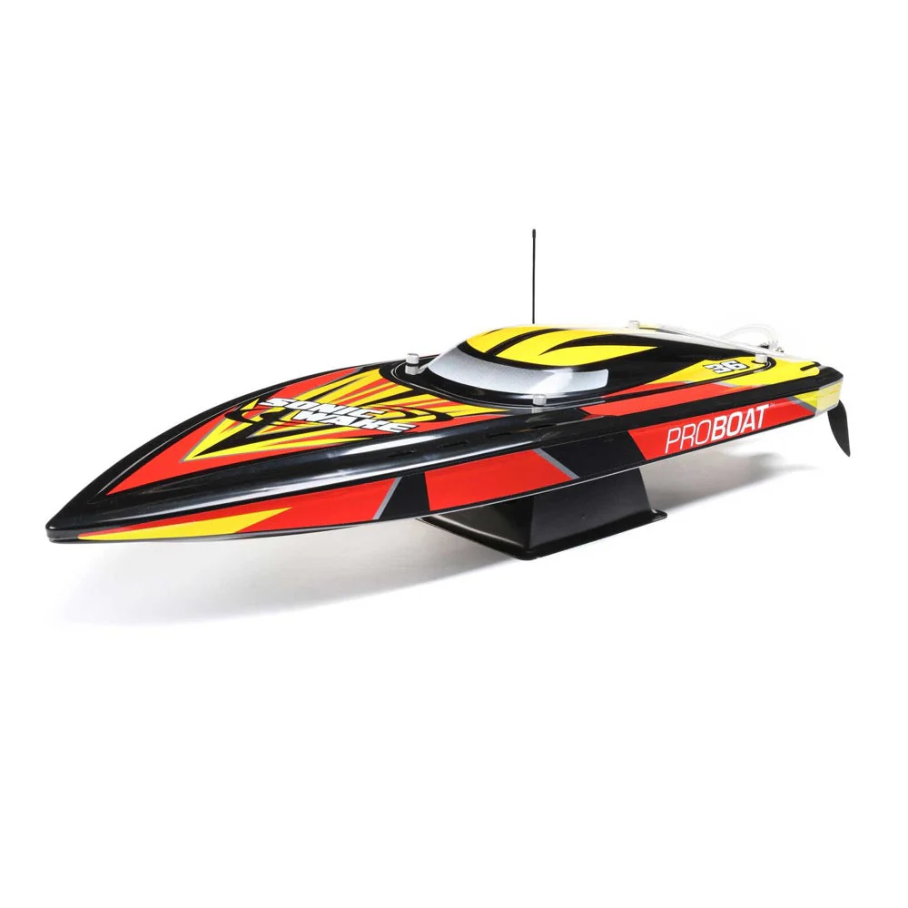 Pro Boat PRB08032V2T1 Sonicwake V2 36inch Self-Righting Brushless Deep-V RTR RC Boat Black - Image 3
