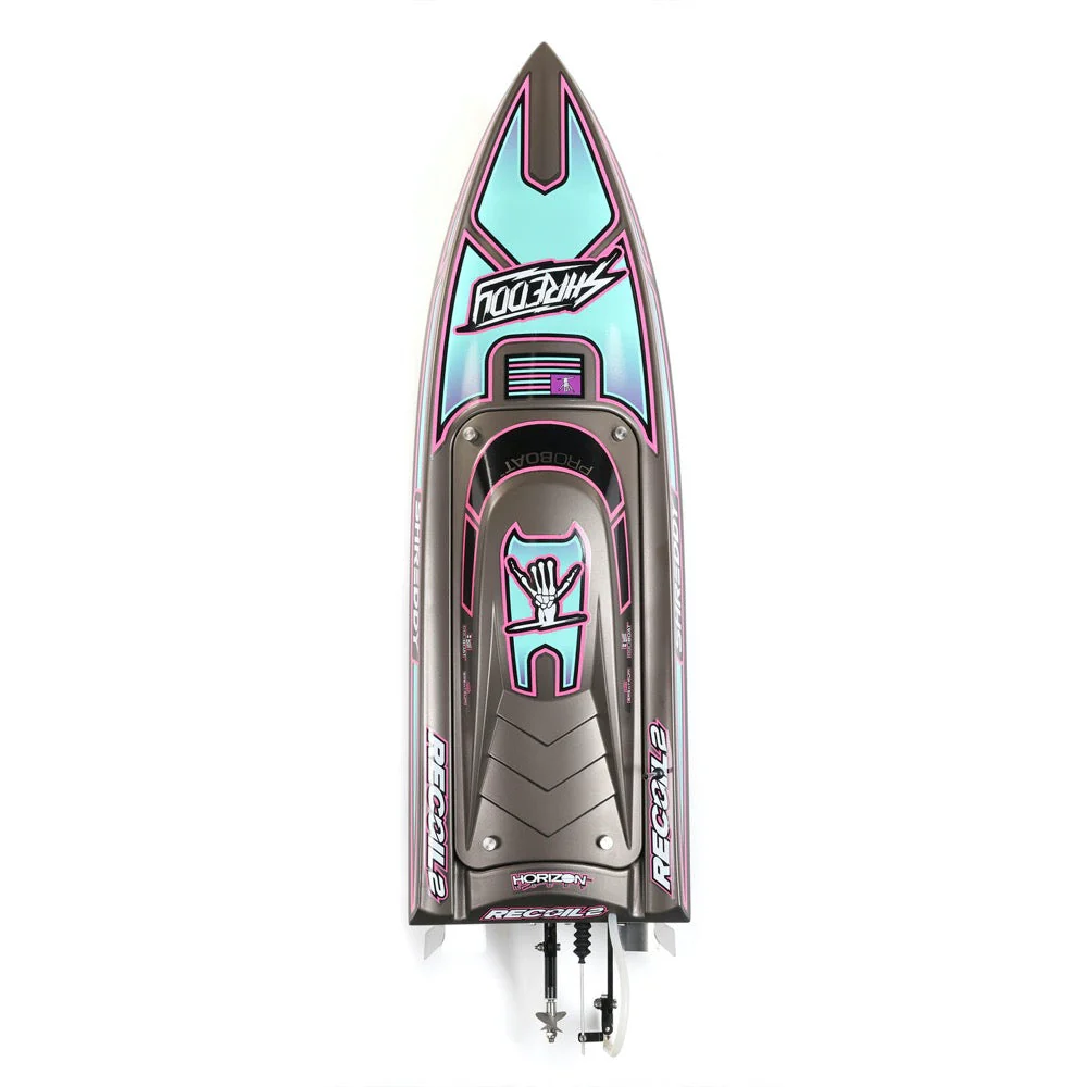 Pro Boat Shreddy Recoil 2 V2 26in Self Righting Brushless Gray Teal Shreddy RC Boat PRB08041V2T2 - Image 9