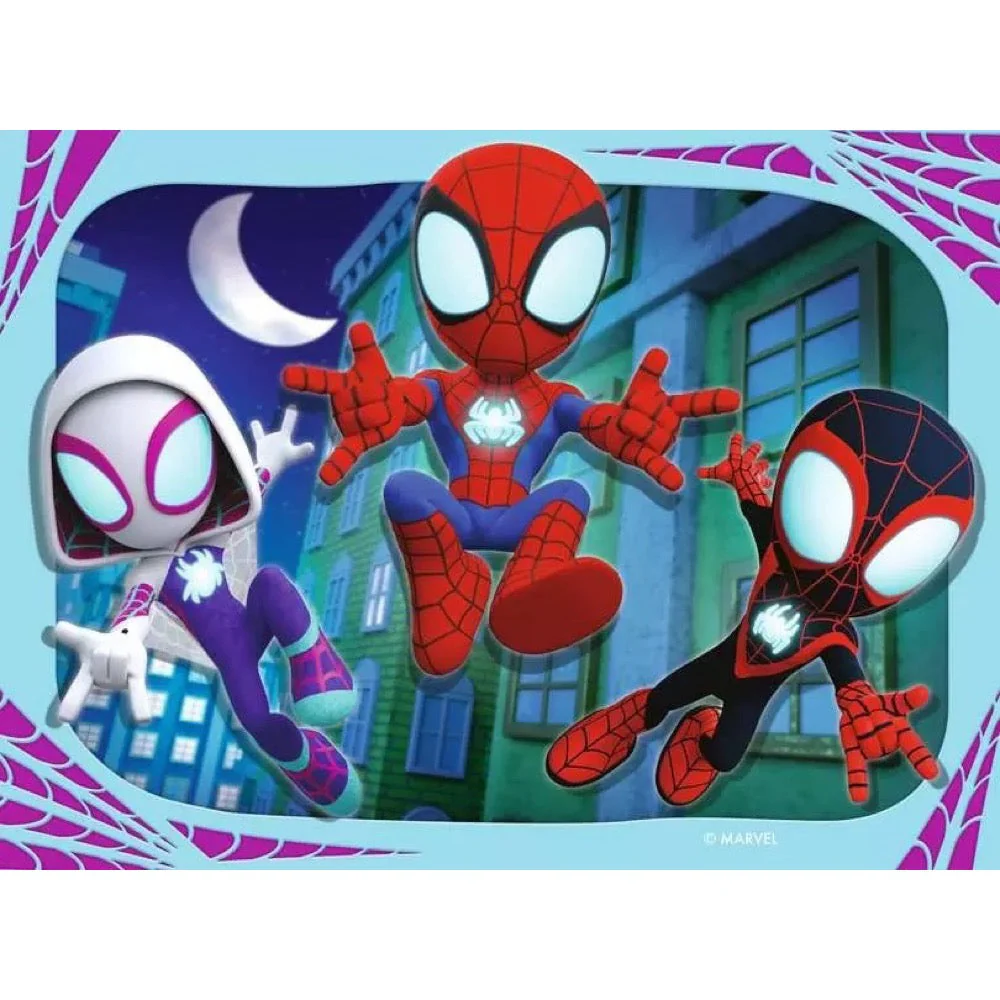 Ravensburger 01064-7 Spidey & His Amazing Friends It's Spidey Time 4 In a Box 12, 16, 20 & 24pc Jigsaw Puzzle - Image 2