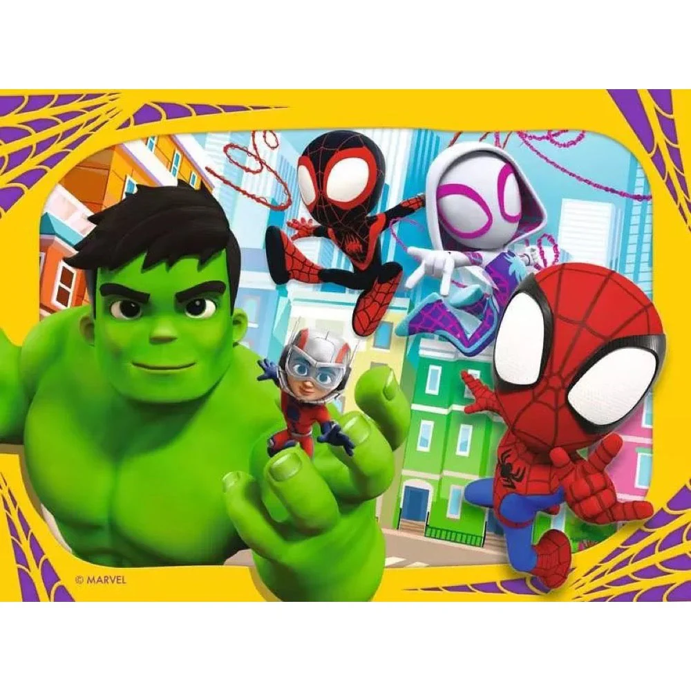 Ravensburger 01064-7 Spidey & His Amazing Friends It's Spidey Time 4 In a Box 12, 16, 20 & 24pc Jigsaw Puzzle - Image 3