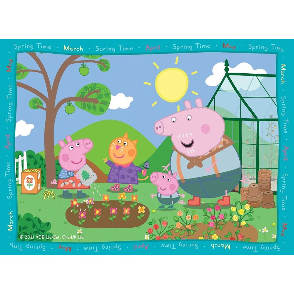 Ravensburger 04016-3 Peppa Pig 4 In a Box 12, 16, 20 & 24pc Jigsaw Puzzle - Image 2