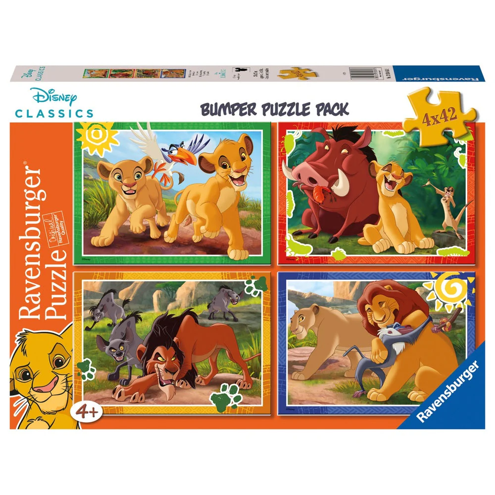 Ravensburger 04058-3 Disney Lion King Bumper Pack 4x42pc Jigsaw Puzzle