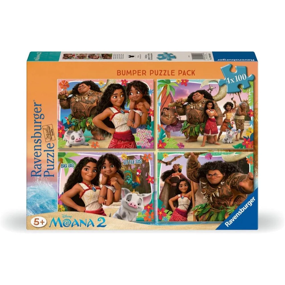 Ravensburger 04069-9 Disney Moana Bumper Pack 4x100pc Jigsaw Puzzle