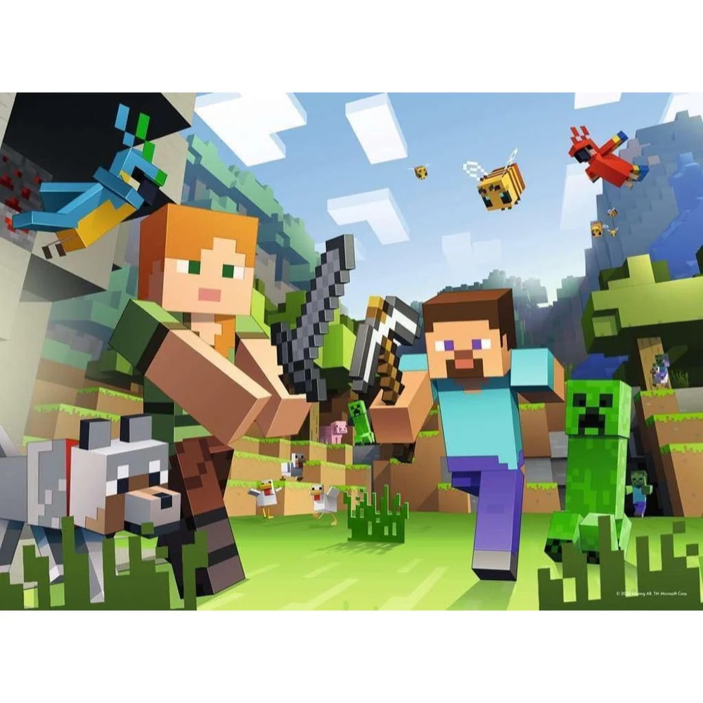 Ravensburger 04176-4 Minecraft Steve and Alex 100pc Jigsaw Puzzle - Image 2
