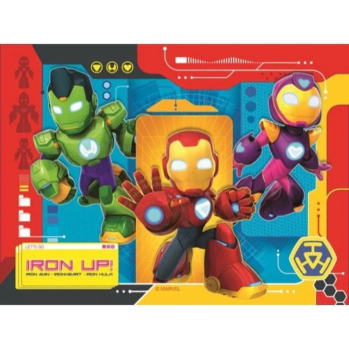 Ravensburger 04190-0 Iron Man & His Awesome Friends 4 In a Box 12, 16, 20 & 24pc Jigsaw Puzzle - Image 5