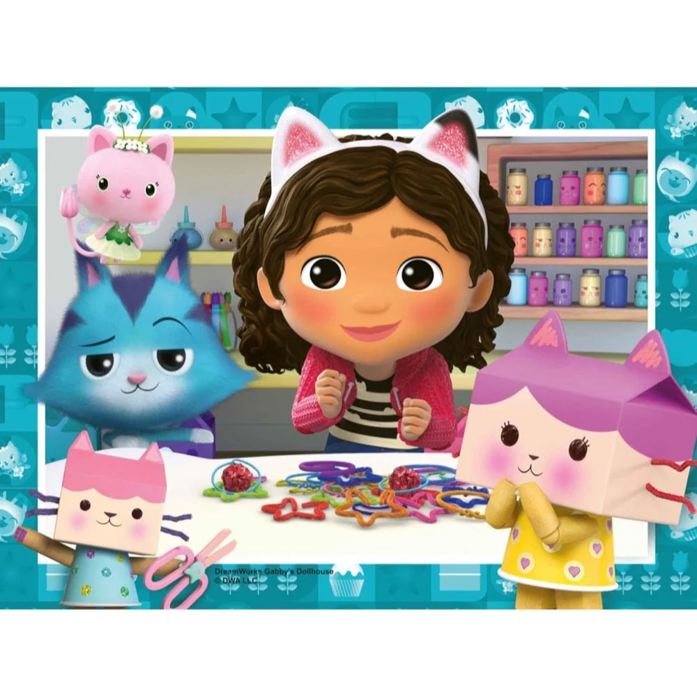Ravensburger 04194-8 Gabby's Dollhouse The Movie 4 In a Box 12, 16, 20 & 24pc Jigsaw Puzzle - Image 4