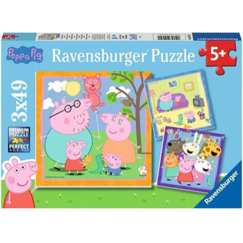 Ravensburger 05579-1 Peppa's Family & Friends 3x49pc Jigsaw Puzzle