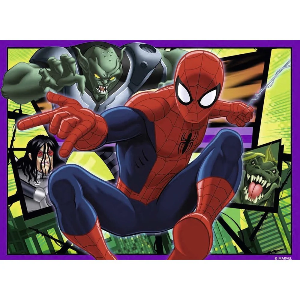 Ravensburger 07363-4 Disney Ultimate Spider-Man 4 In a Box 12, 16, 20 & 24pc Jigsaw Puzzle - Image 3