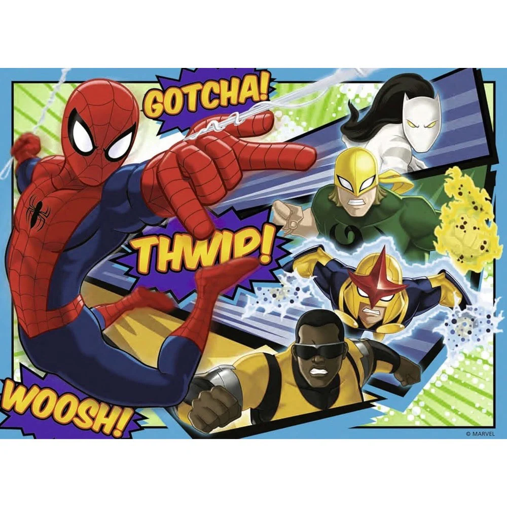 Ravensburger 07363-4 Disney Ultimate Spider-Man 4 In a Box 12, 16, 20 & 24pc Jigsaw Puzzle - Image 5