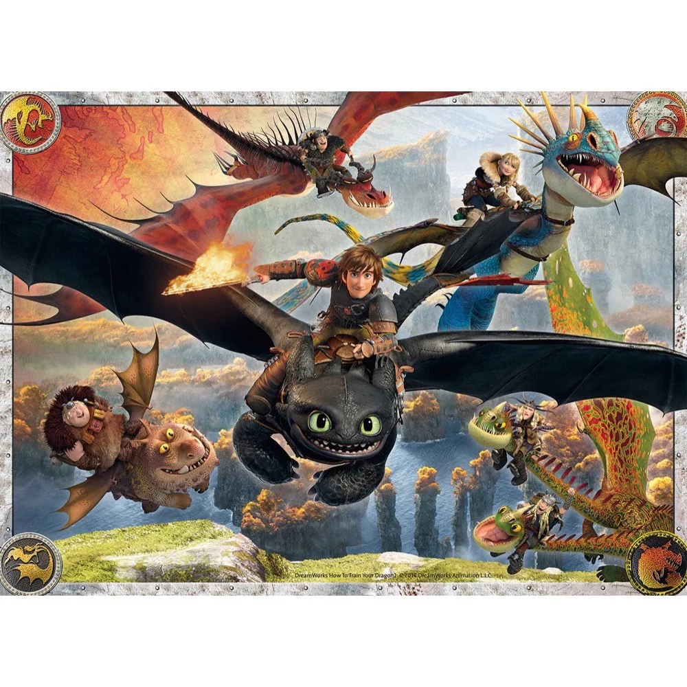 Ravensburger 10015-6 How to Train Your Dragon Easily Tamed Dragons Puz 150pc Jigsaw Puzzle - Image 2