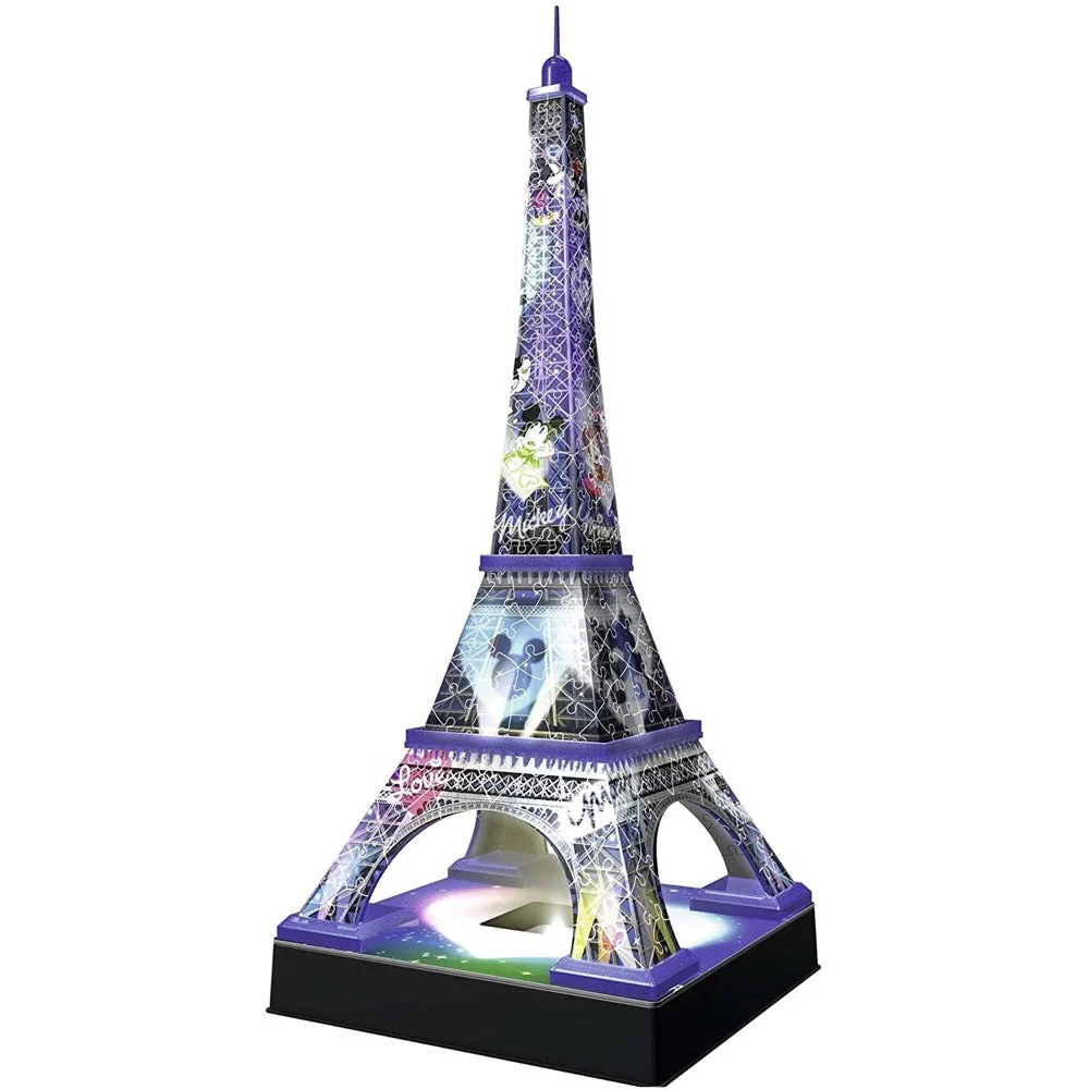 Ravensburger 12520-3 Disney at Night Paris 3D Build 216pc Jigsaw Puzzle - Image 2