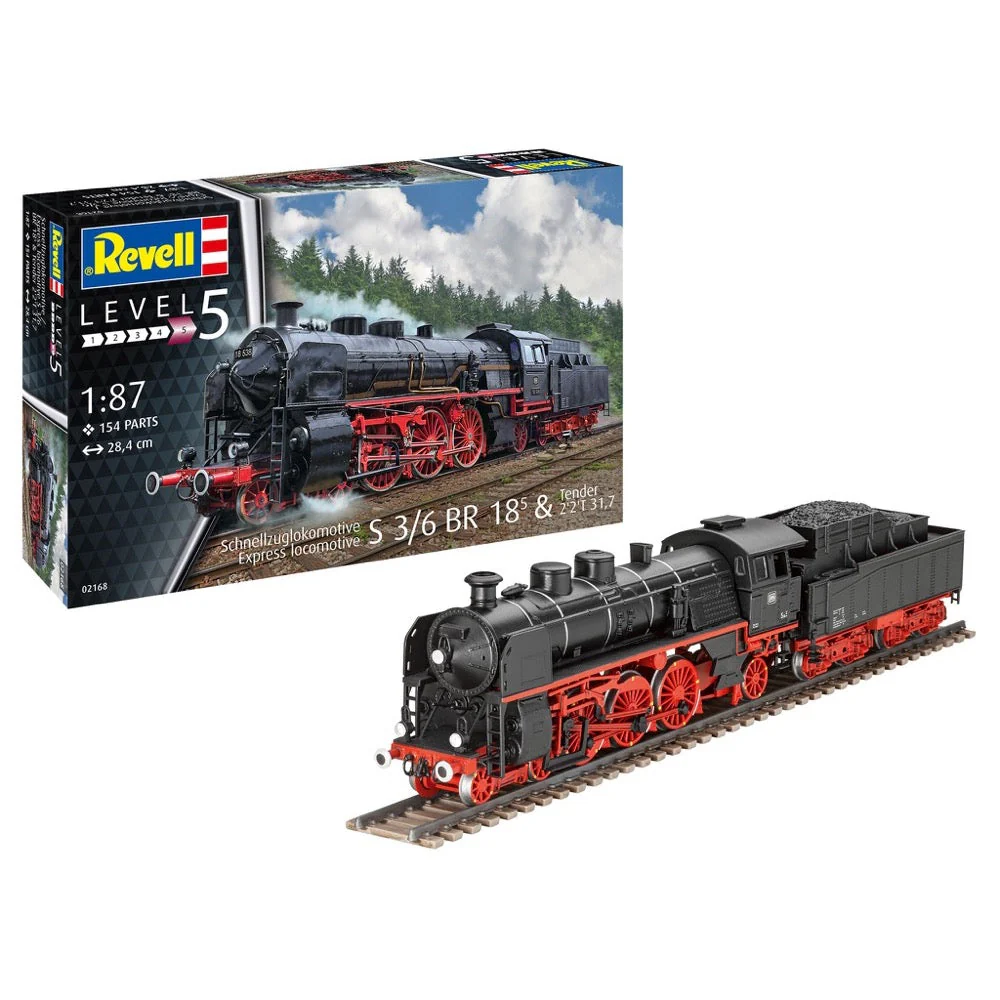 Revell 02168 1/87 Express Locomotive S 3/6 Baureihe 18 with Tender 2 2 T31 - Image 7