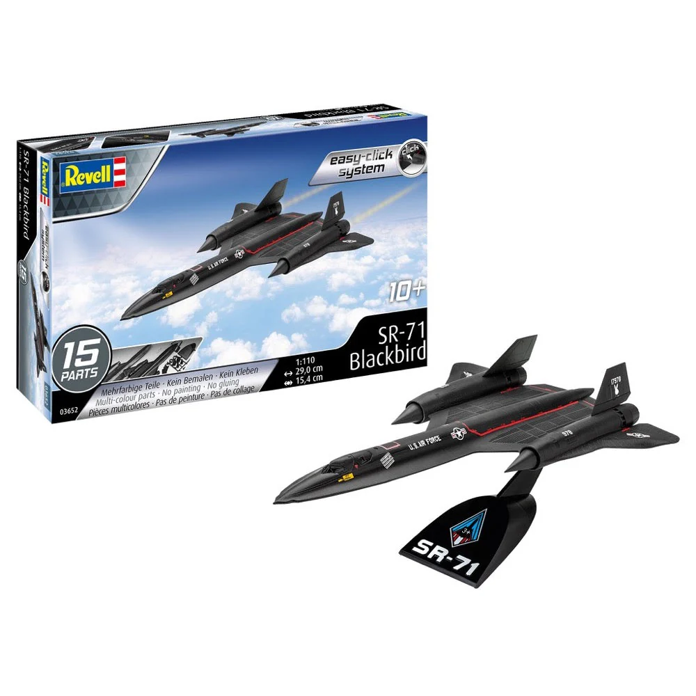 Revell 03652 1/110 Lockheed SR-71 Blackbird Easy Click System - Image 2