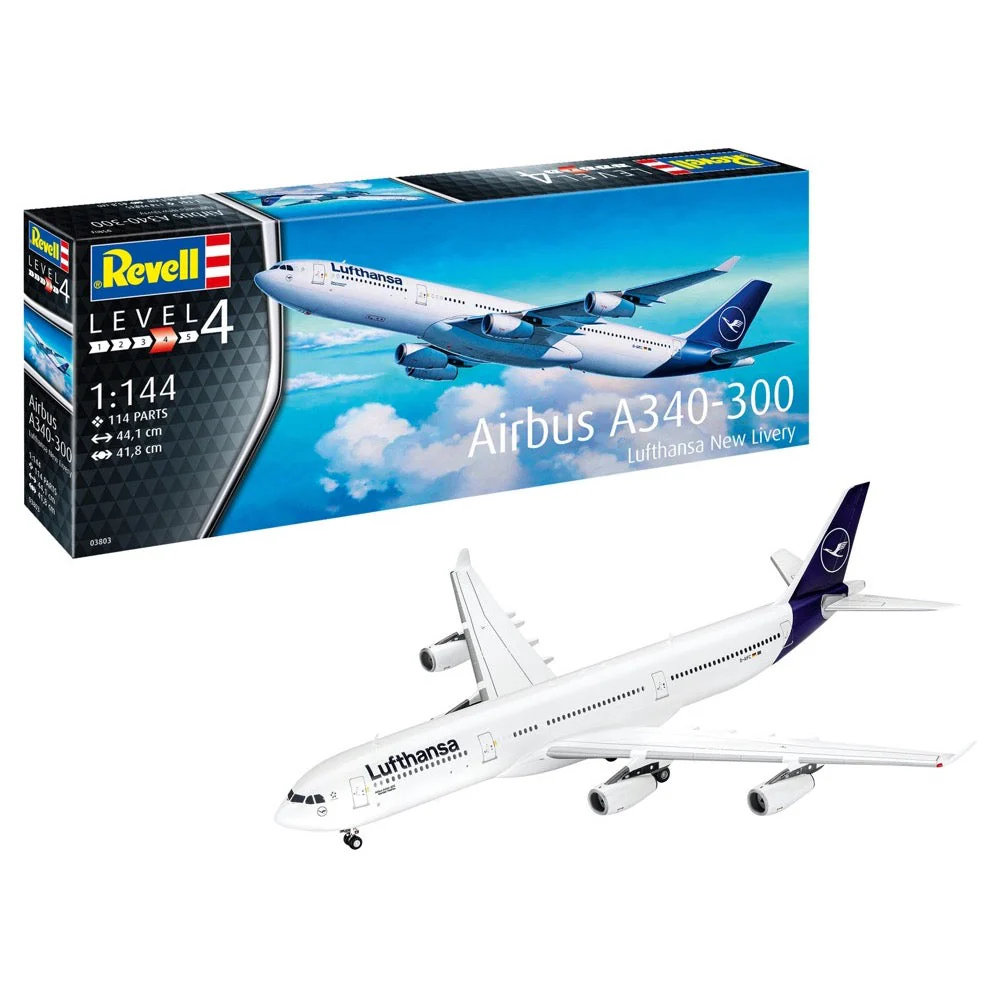 Revell 03803 1/144 Airbus A340-300 Lufthansa New Livery - Image 9