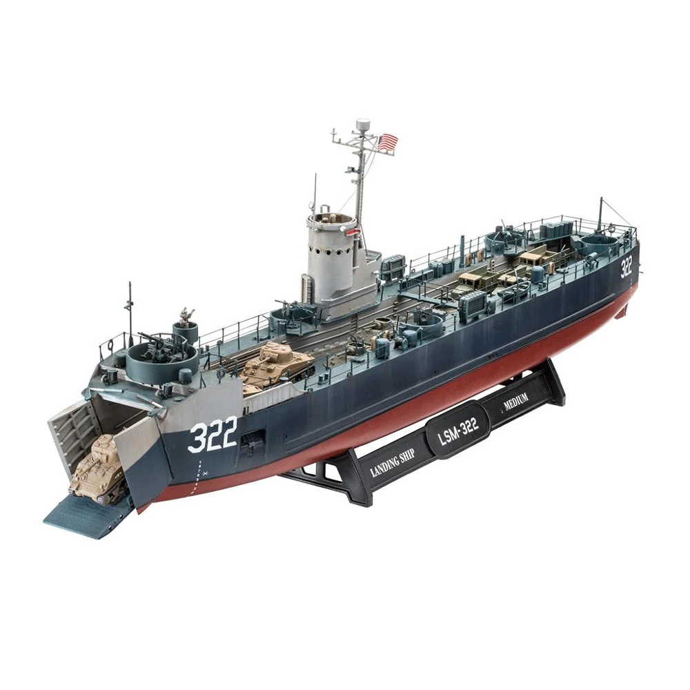 Revell 05169 1/144 US Navy Landing Ship Medium (Bofors 40mm Gun) - Image 3