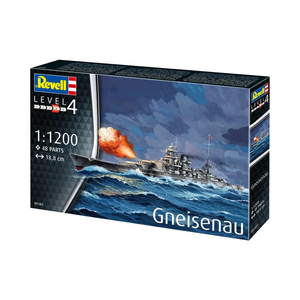 Revell 05181 1/1200 Battleship Gneisenau - Image 4