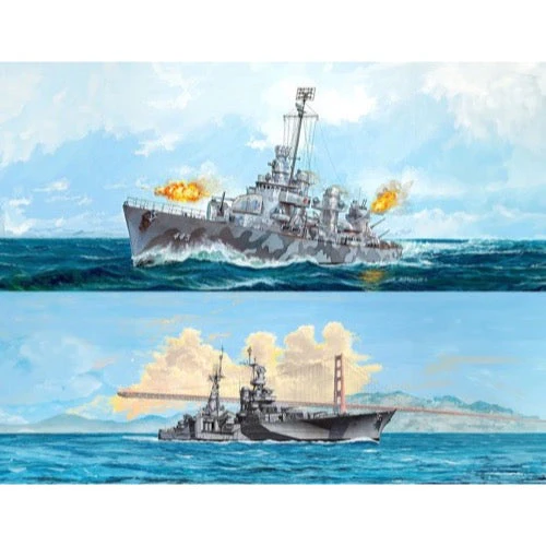 Revell 05644 1/700 Pacific Warriors USS Fletcher and USS Indianapolis Gift Set - Image 2