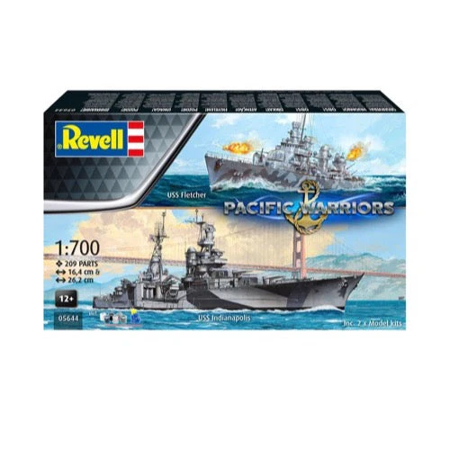 Revell 05644 1/700 Pacific Warriors USS Fletcher and USS Indianapolis Gift Set - Image 5