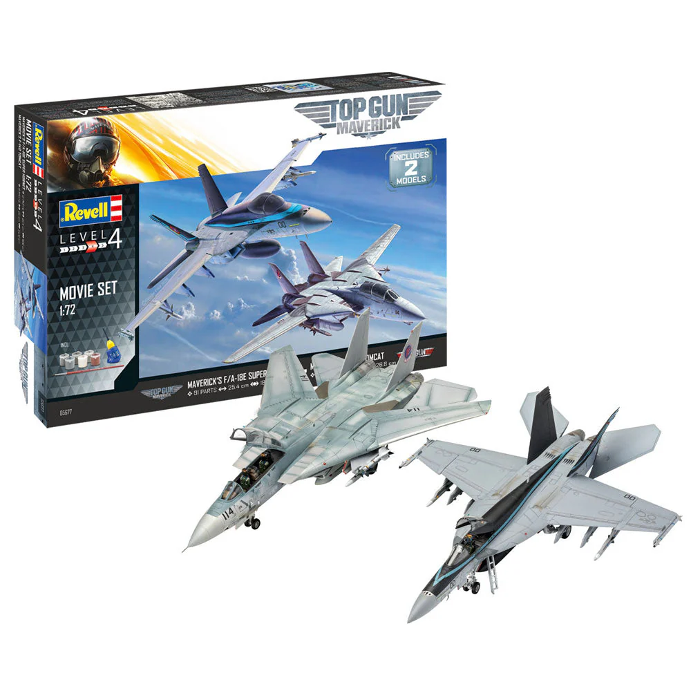 Revell 05677 1/72 Top Gun Movie 2 F-14A and F/A-18E Gift Set - Image 2