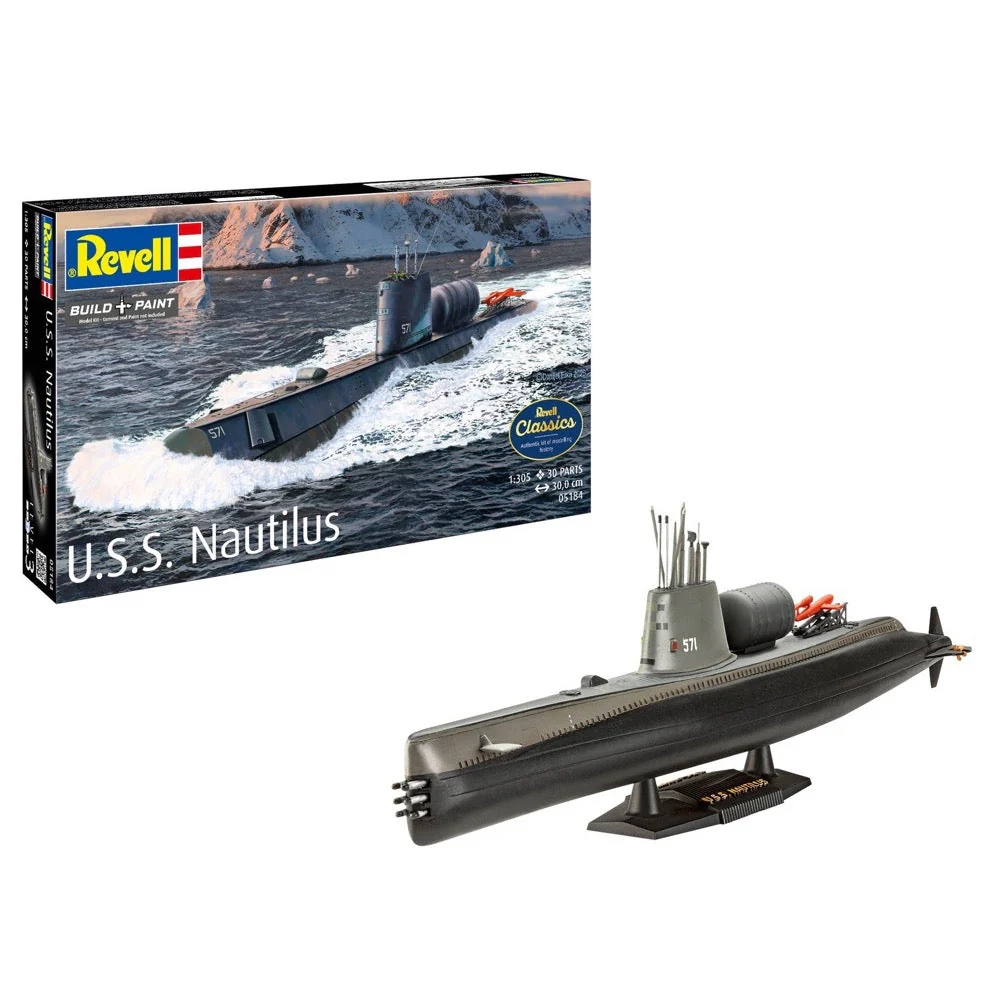 Revell 065184 1/350 U.S.S. Nautilus Model Set - Image 7