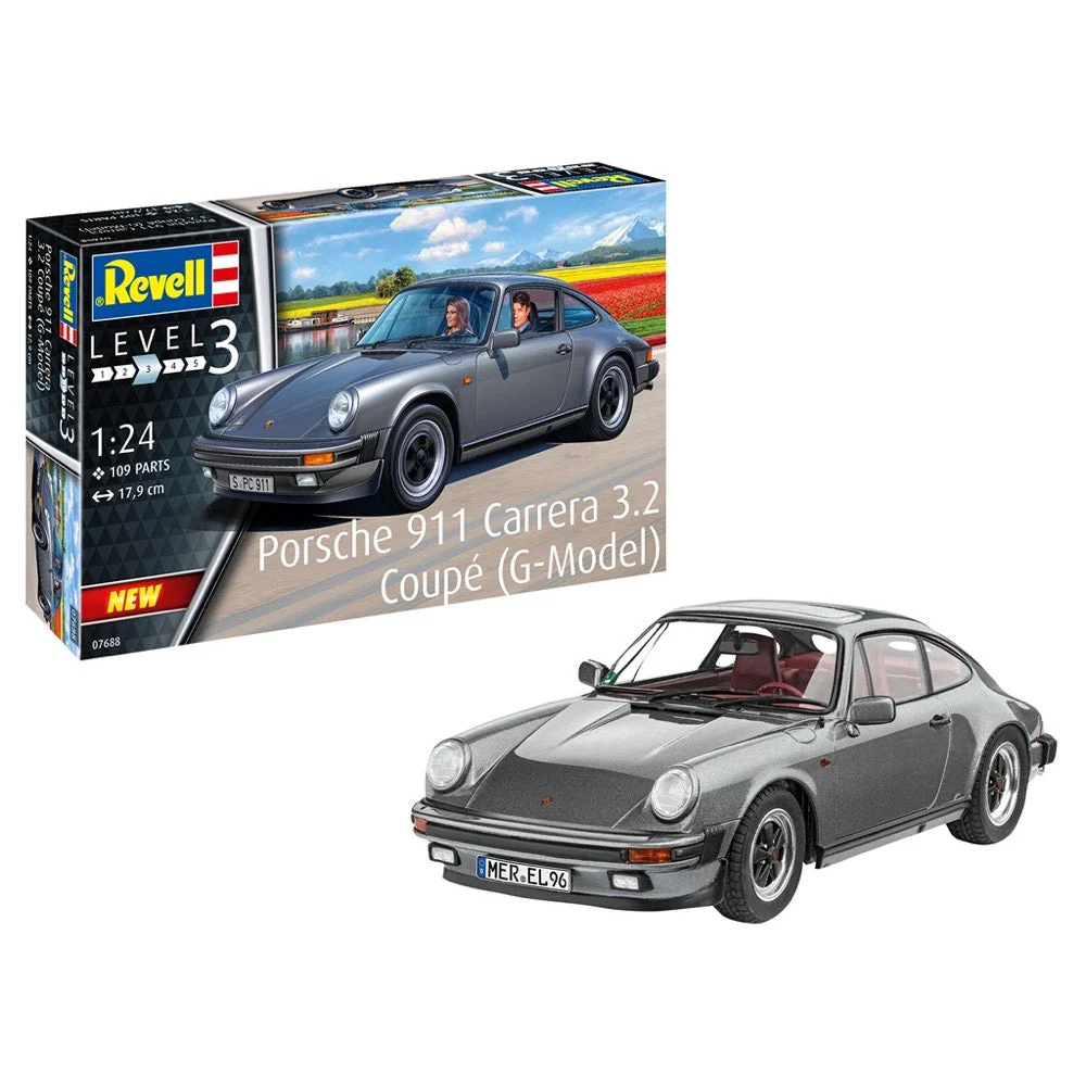 Revell 07688 1/24 Porsche 911 Carrera 3.2 Coupe - Image 7