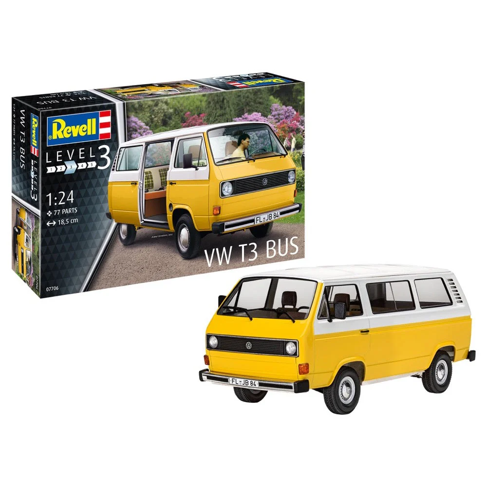Revell 07706 1/24 Volkswagen VW T3 Bus - Image 2