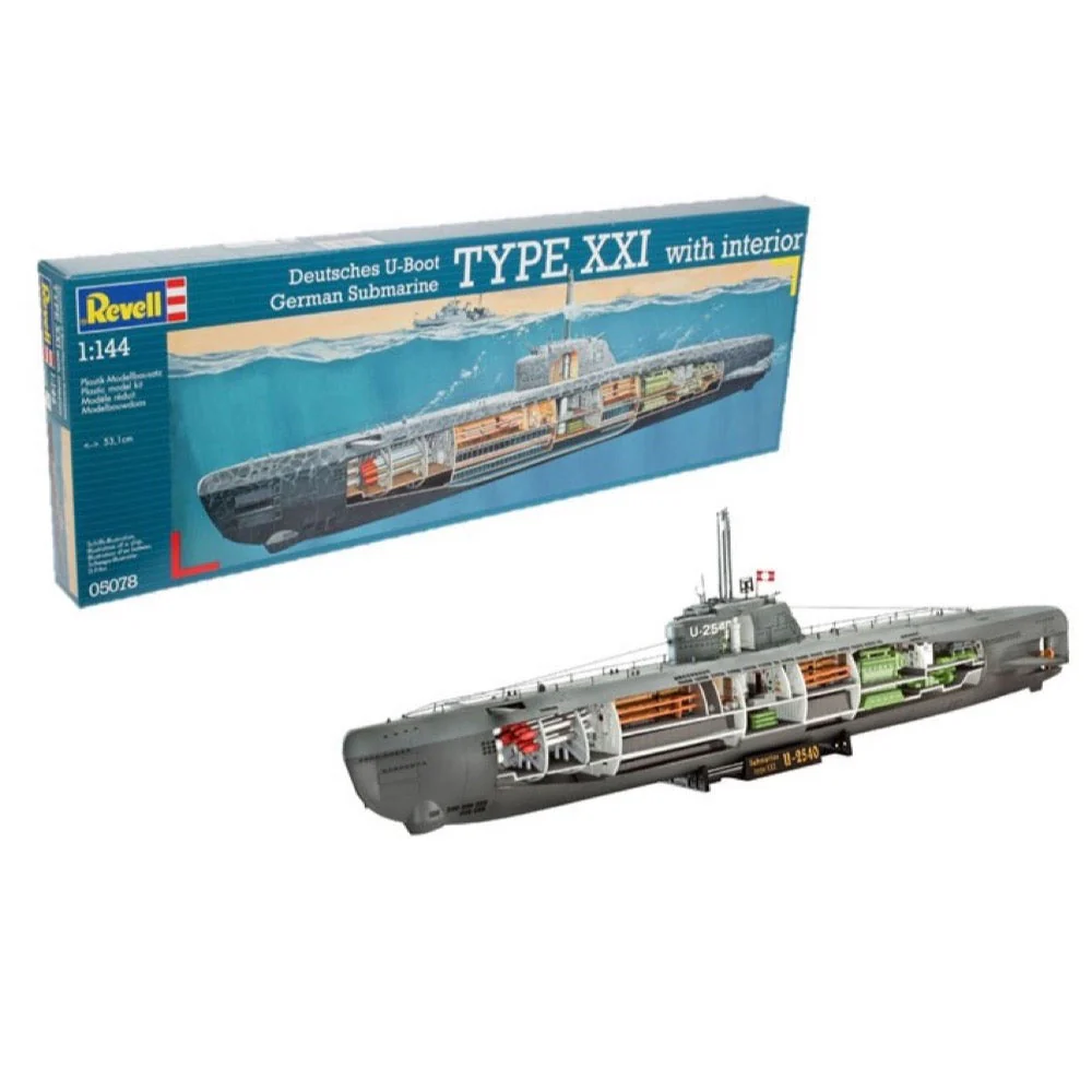 Revell 05078 1/144 U-Boat Type XXI with Interior - Image 8