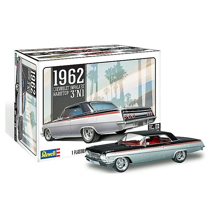 Revell 14466 1/25 62 Chevy Impala Hard Top Platic Model Kit - Image 2