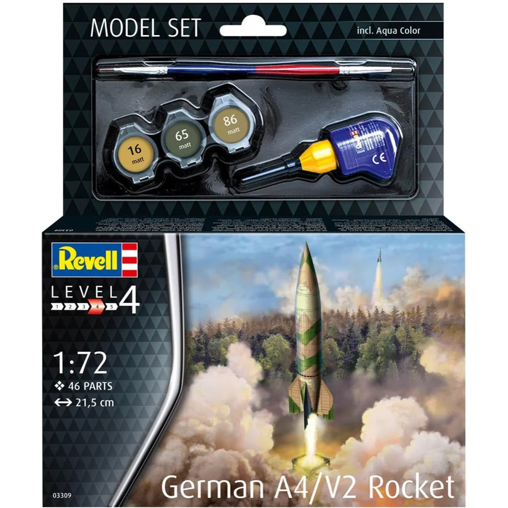Revell 63309 1/72 German A4/V2 Rocket Model Kit Set - Image 2