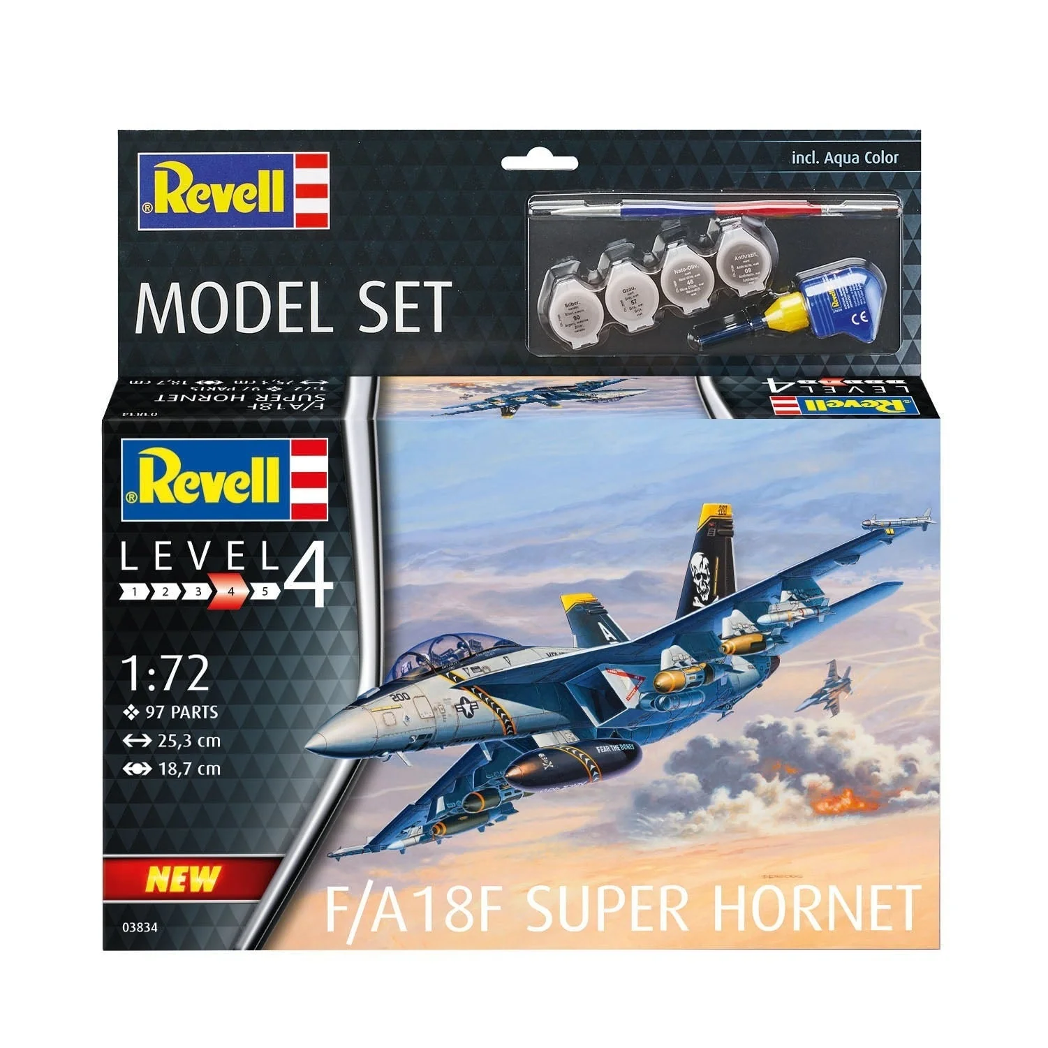 Revell 63834 1/72 F/A-18F Super Hornet Starter Set - Image 7