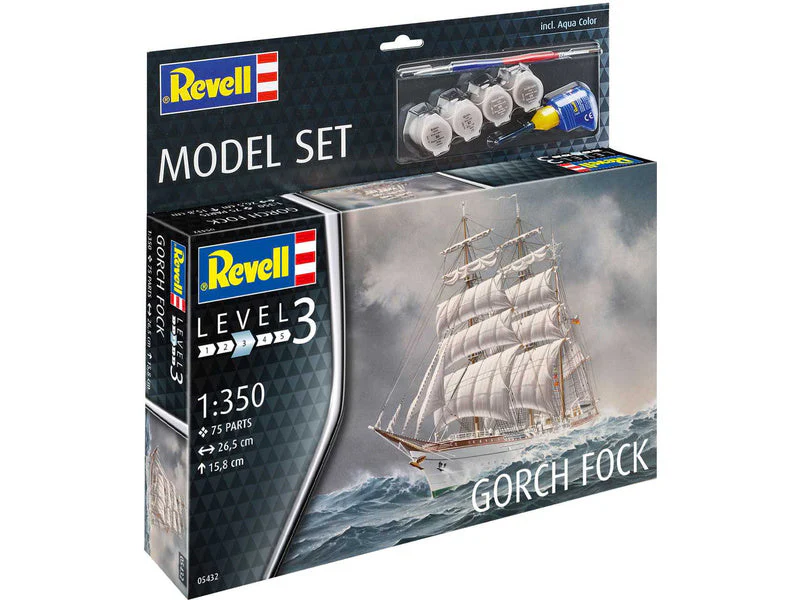 Revell 65432 1/350 Gorch Fock Starter Set