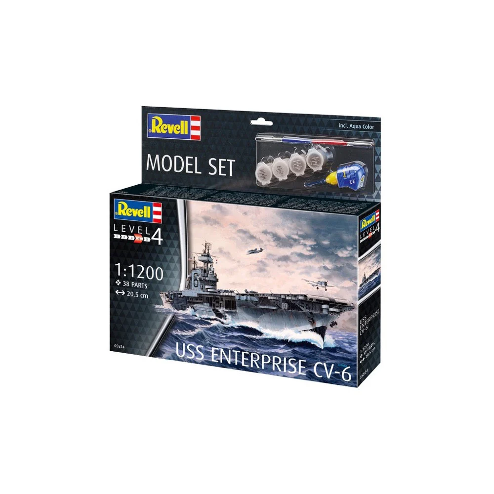 Revell 65824 1/1200 USS Enterprise CV-6 Starter Set - Image 6