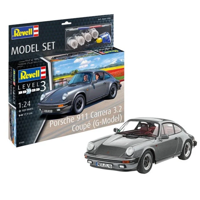 Revell 67688 1/24 Porsche 911 Carrera 3.2 Coupe G-Model Starter Set